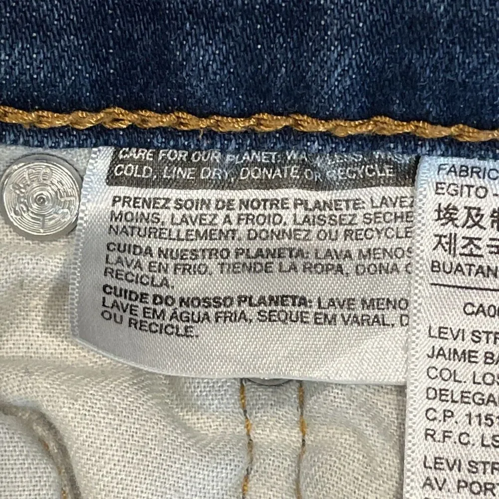 Levis 511 Jeans Mens 34x34 Blue Denim Cotton Stretch